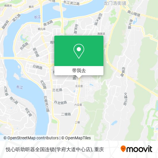 悦心听助听器全国连锁(学府大道中心店)地图