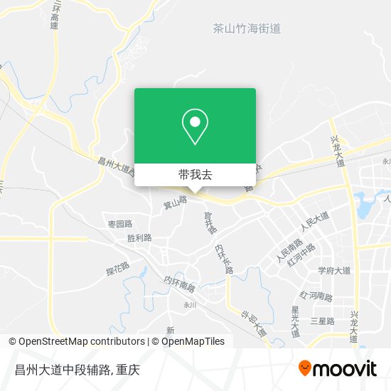 昌州大道中段辅路地图