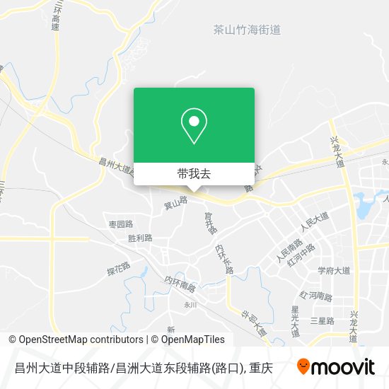 昌州大道中段辅路/昌洲大道东段辅路(路口)地图