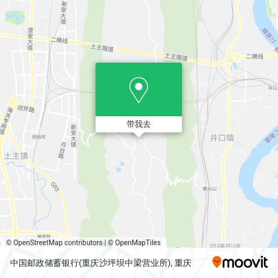 中国邮政储蓄银行(重庆沙坪坝中梁营业所)地图