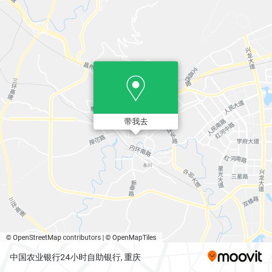 中国农业银行24小时自助银行地图