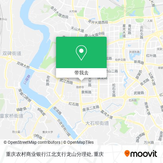 重庆农村商业银行江北支行龙山分理处地图