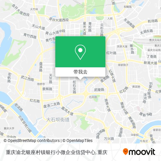 重庆渝北银座村镇银行小微企业信贷中心地图