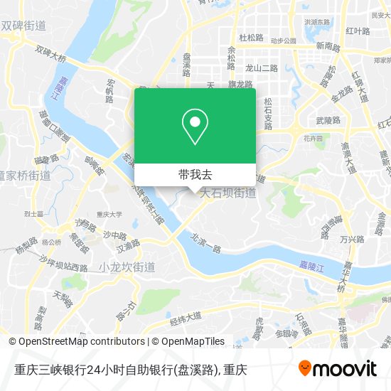 重庆三峡银行24小时自助银行(盘溪路)地图