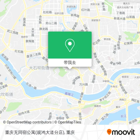 重庆无同宿公寓(观鸿大道分店)地图