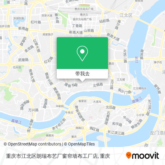 重庆市江北区朗瑞布艺厂窗帘墙布工厂店地图