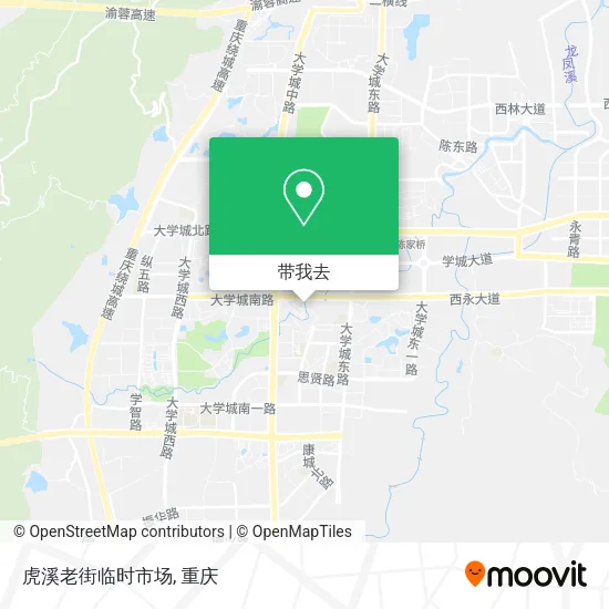 虎溪老街临时市场地图