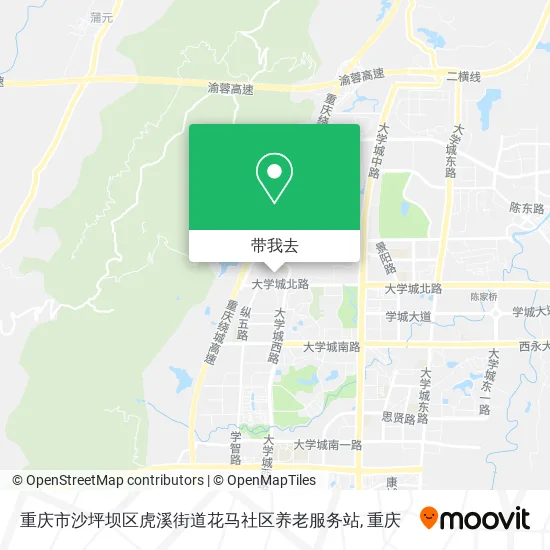 重庆市沙坪坝区虎溪街道花马社区养老服务站地图