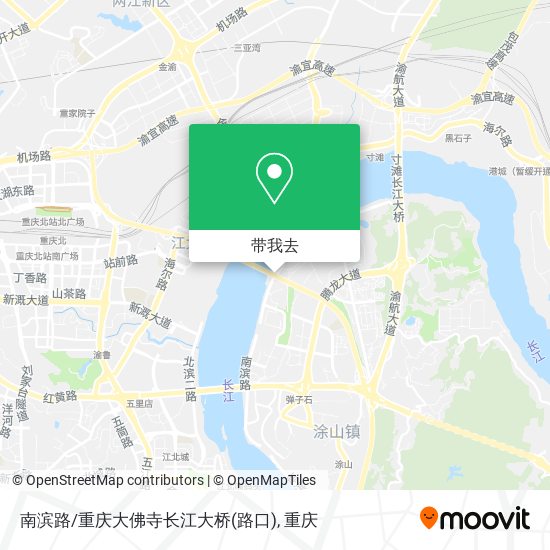 南滨路/重庆大佛寺长江大桥(路口)地图