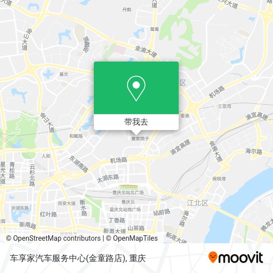 车享家汽车服务中心(金童路店)地图