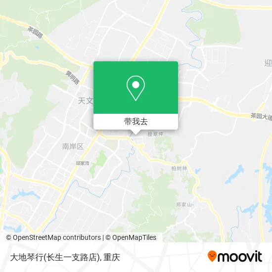 大地琴行(长生一支路店)地图