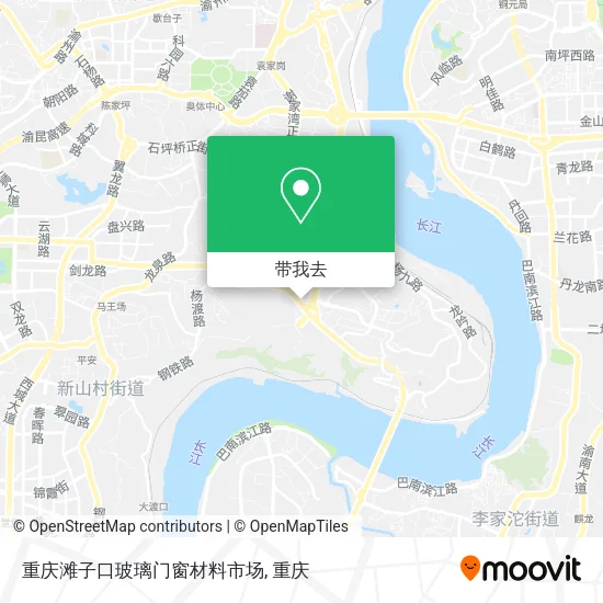 重庆滩子口玻璃门窗材料市场地图