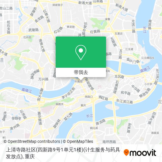 上清寺路社区(四新路9号1单元1楼)(计生服务与药具发放点)地图