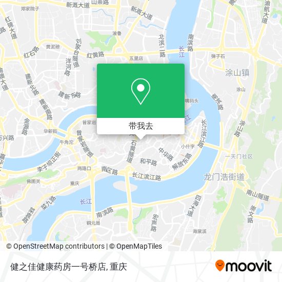 健之佳健康药房一号桥店地图