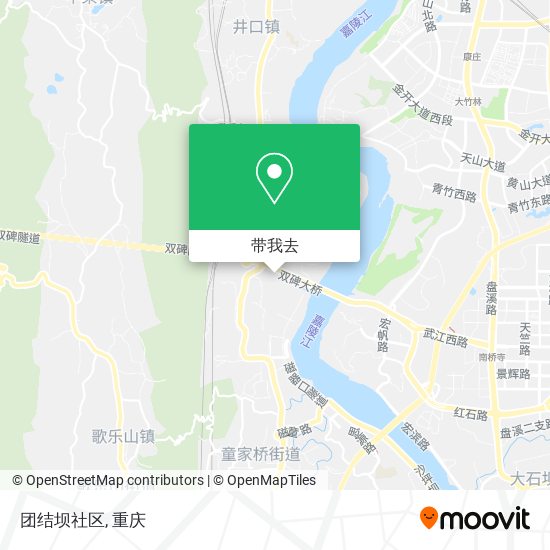 团结坝社区地图