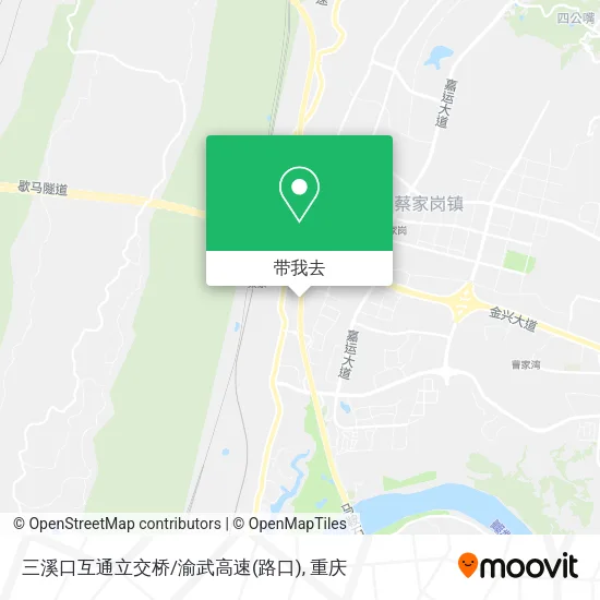 三溪口互通立交桥/渝武高速(路口)地图