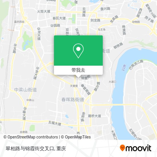 翠柏路与锦霞街交叉口地图
