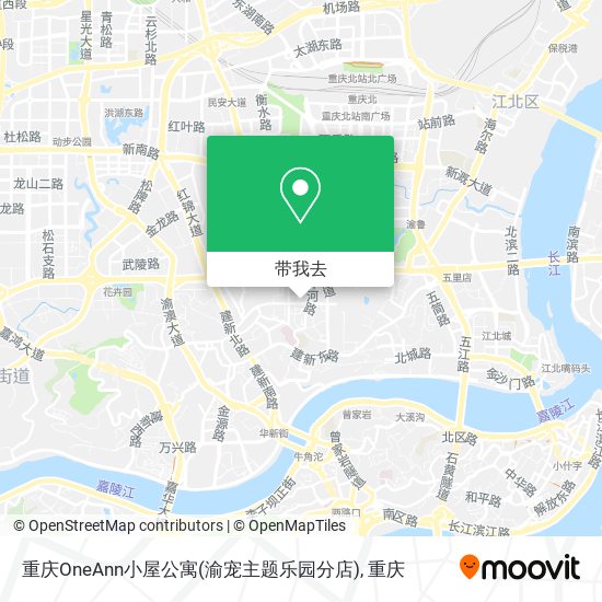 重庆OneAnn小屋公寓(渝宠主题乐园分店)地图