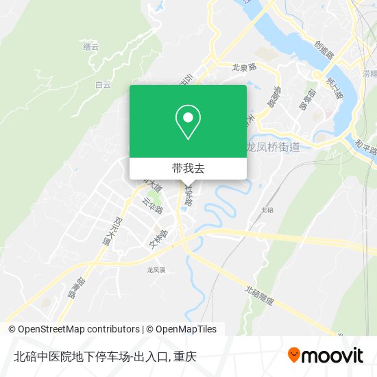 北碚中医院地下停车场-出入口地图