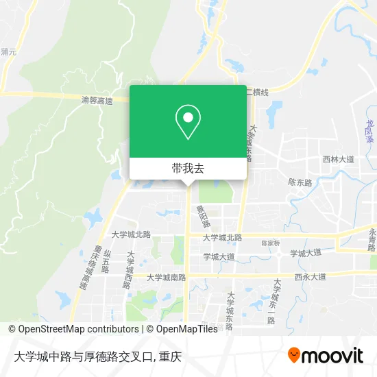 大学城中路与厚德路交叉口地图