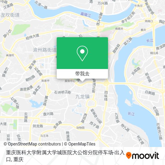 重庆医科大学附属大学城医院大公馆分院停车场-出入口地图