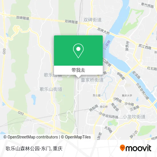 歌乐山森林公园-东门地图
