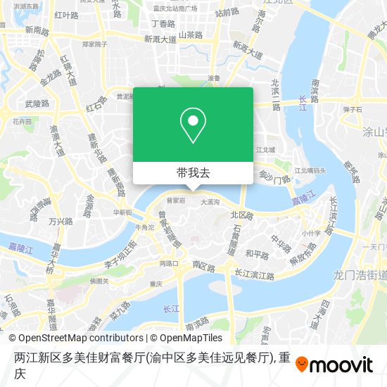 两江新区多美佳财富餐厅(渝中区多美佳远见餐厅)地图