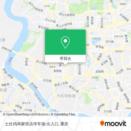 土灶鸡冉家坝店停车场-出入口地图