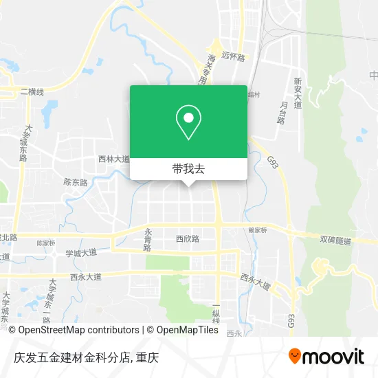 庆发五金建材金科分店地图