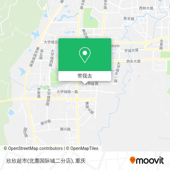 欣欣超市(北麓国际城二分店)地图