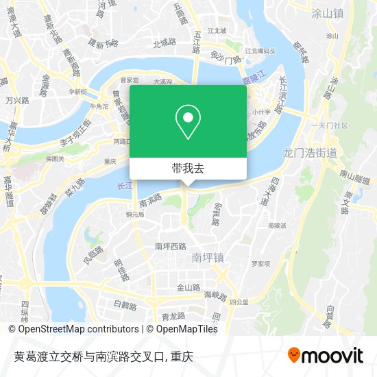 黄葛渡立交桥与南滨路交叉口地图