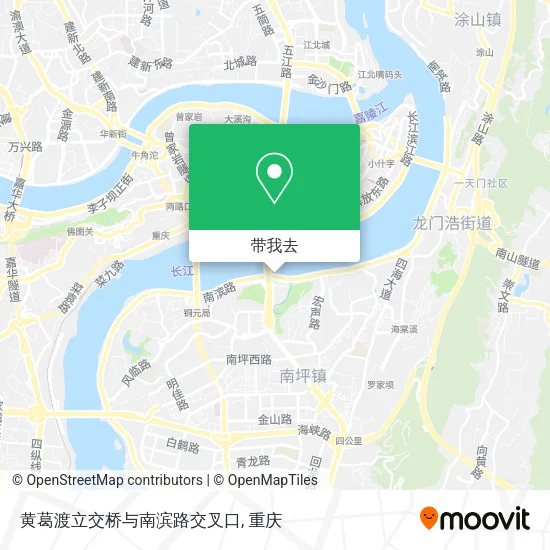 黄葛渡立交桥与南滨路交叉口地图