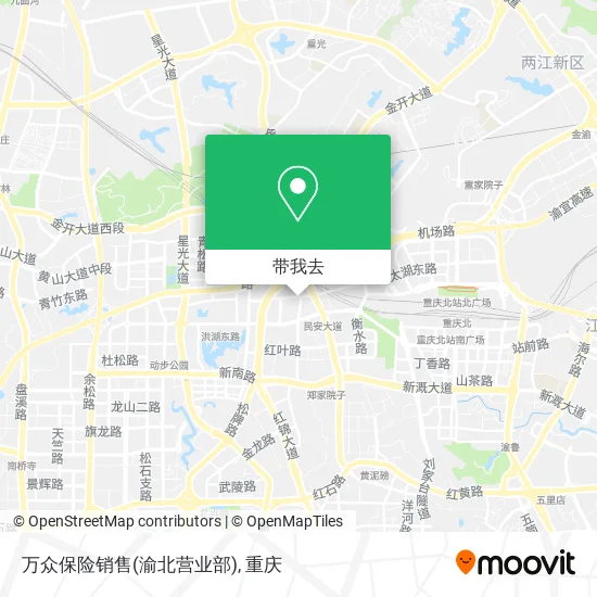 万众保险销售(渝北营业部)地图