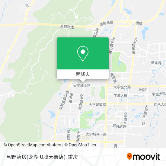 昌野药房(龙湖·U城天街店)地图