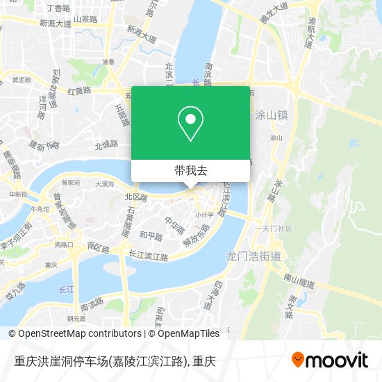 重庆洪崖洞停车场(嘉陵江滨江路)地图