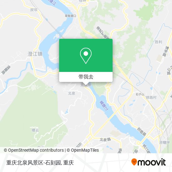重庆北泉风景区-石刻园地图