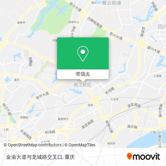 金渝大道与龙城路交叉口地图