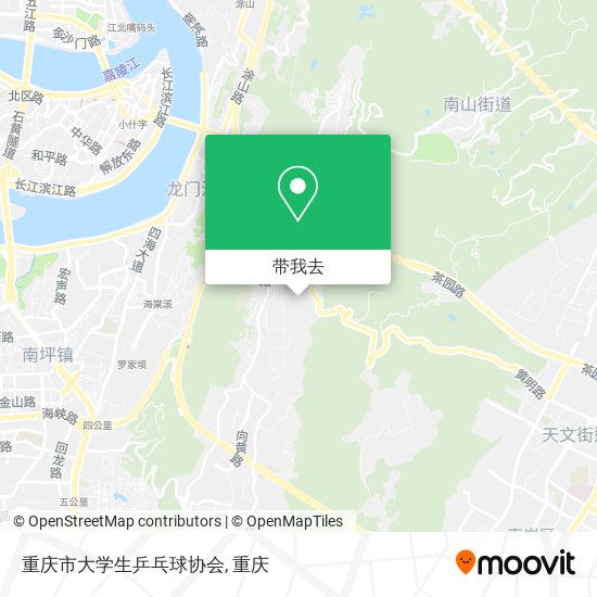 重庆市大学生乒乓球协会地图