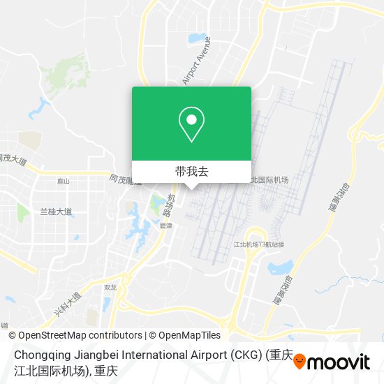 Chongqing Jiangbei International Airport (CKG) (重庆江北国际机场)地图