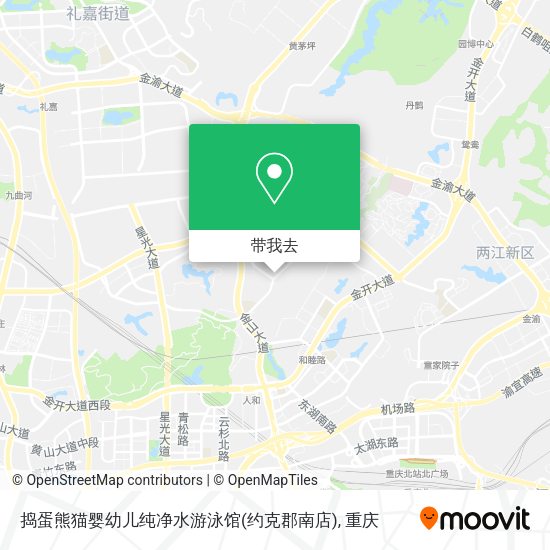 捣蛋熊猫婴幼儿纯净水游泳馆(约克郡南店)地图