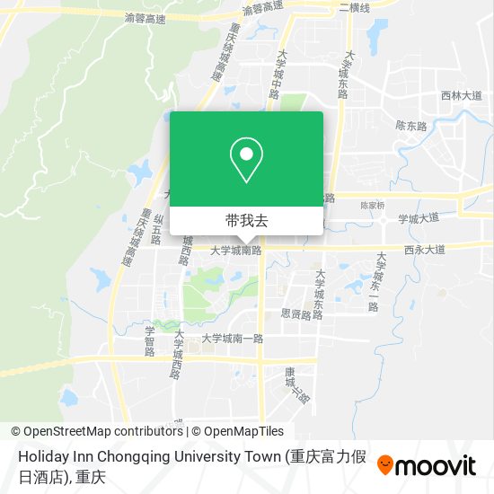 Holiday Inn Chongqing University Town (重庆富力假日酒店)地图