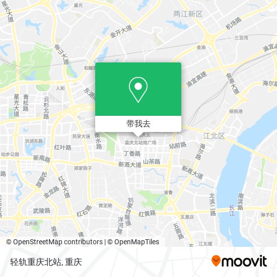 轻轨重庆北站地图