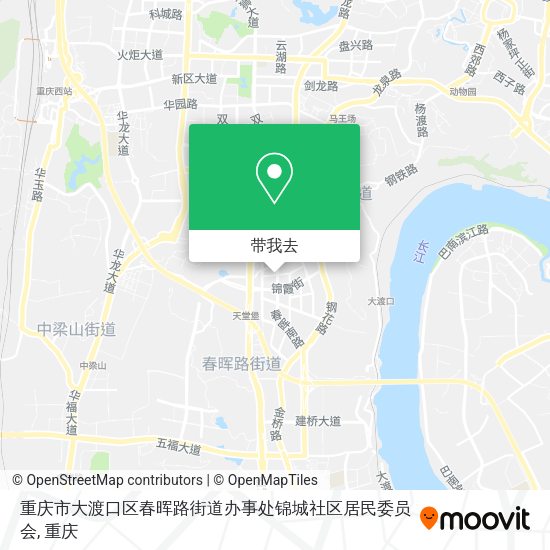重庆市大渡口区春晖路街道办事处锦城社区居民委员会地图