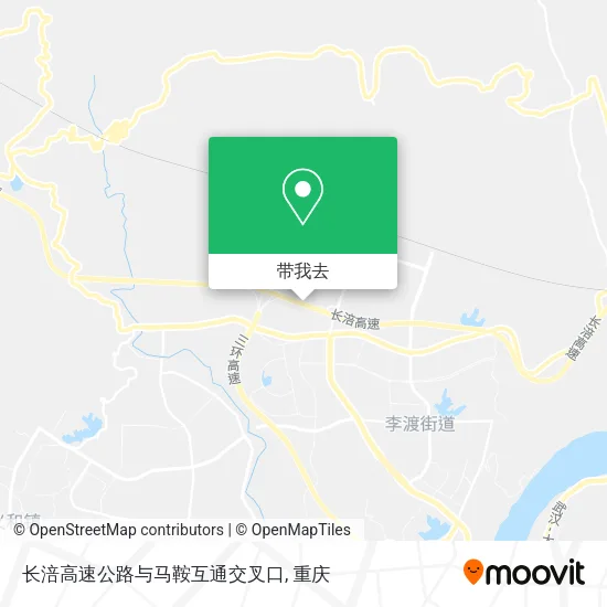 长涪高速公路与马鞍互通交叉口地图