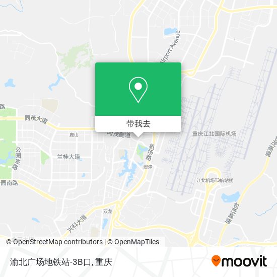 渝北广场地铁站-3B口地图