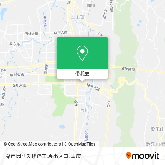 微电园研发楼停车场-出入口地图