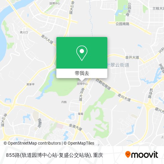 855路(轨道园博中心站-复盛公交站场)地图