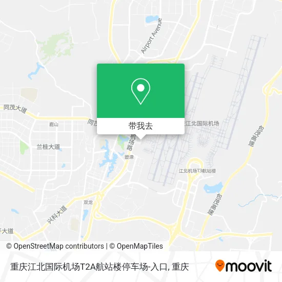 重庆江北国际机场T2A航站楼停车场-入口地图