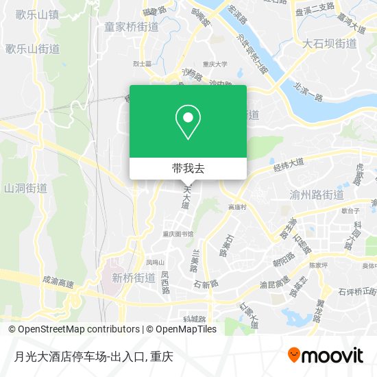 月光大酒店停车场-出入口地图