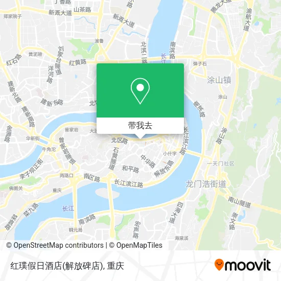 红璞假日酒店(解放碑店)地图